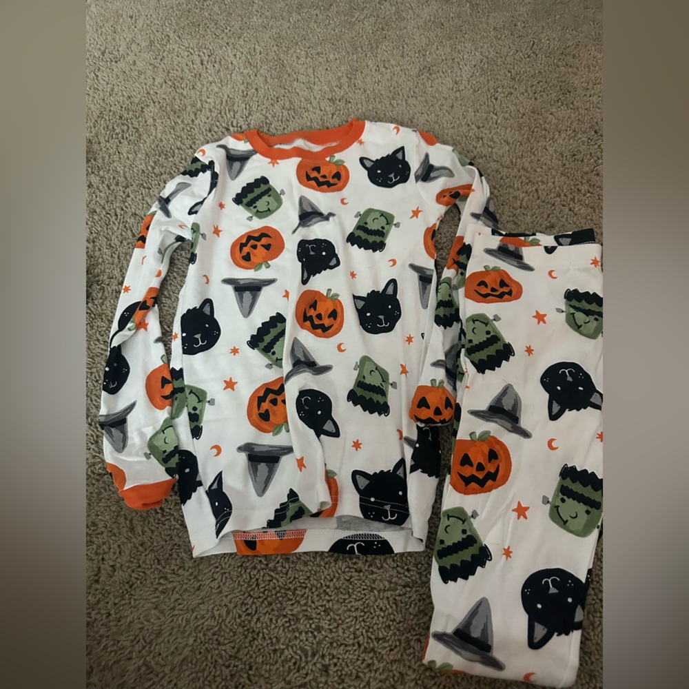 Carter's Festive Halloween Pajama Set - Orange and Black